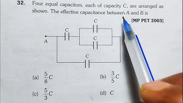 Find effective Capacitance between point A and B ||Electrostatics ||Concept through mcq||#neet2025