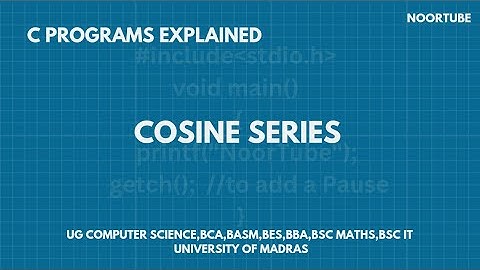 Explanation for the Cos series program in C|Programming in C