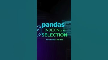 The Best Way to Index a DataFrame in Pandas #coding #shorts