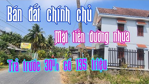 (Đã bán) Trả trước 135 triệu có ngay miếng đất mặt tiền đường nhựa ở Gò Công Tây, Tiền Giang