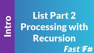Fast F#: Intro to Lists Part 2 - Processing and Recursion Wealth