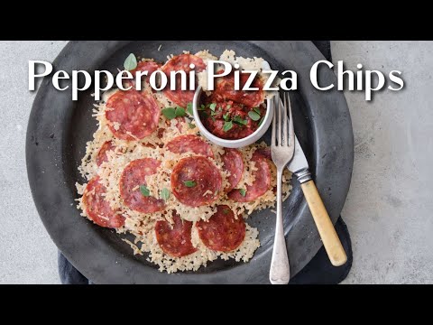 Keto Pepperoni Pizza Chips