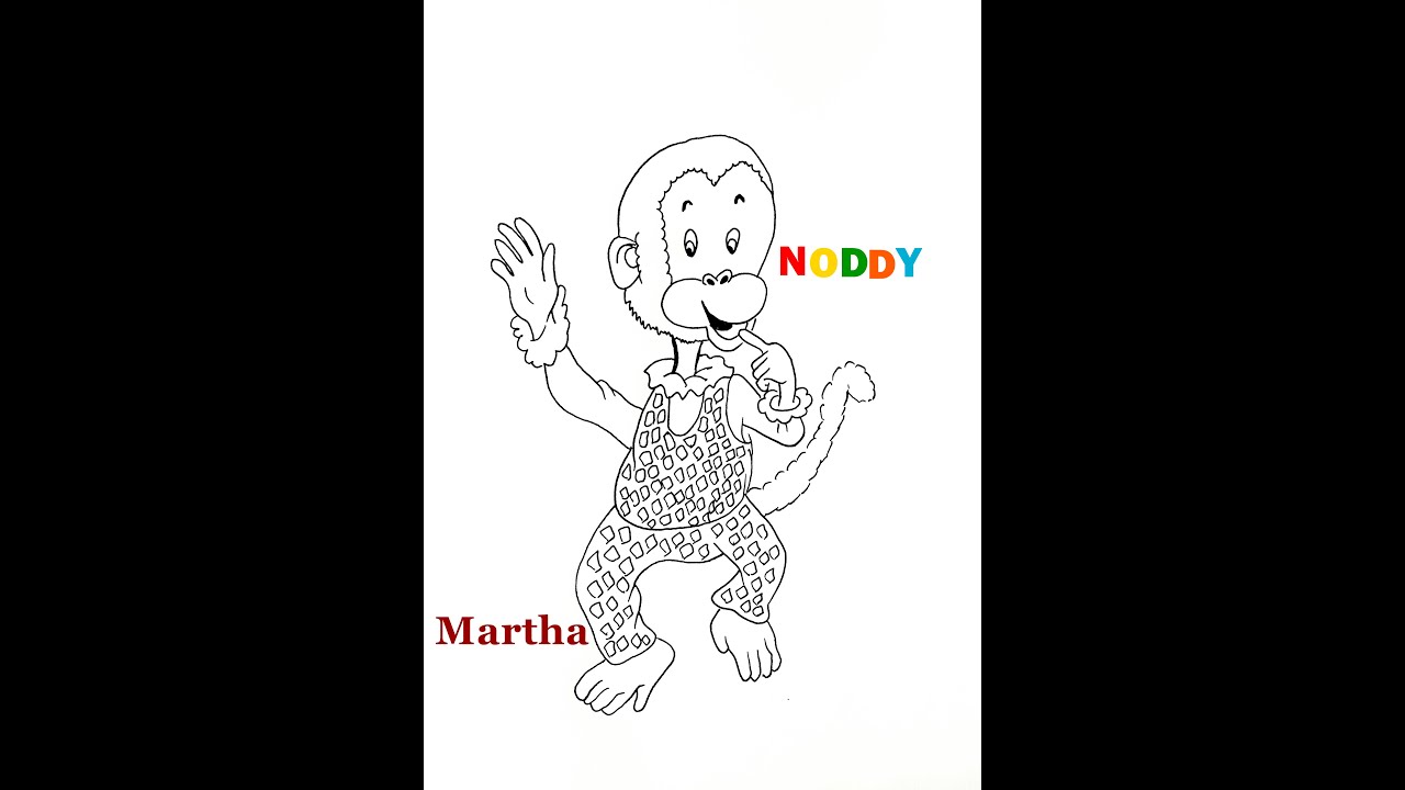 How to Draw Martha from Noddy step by step | Monkey | 
