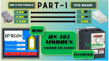 Communication modbus RTU Schneider VFD & Wecon HMI | Easy PLC