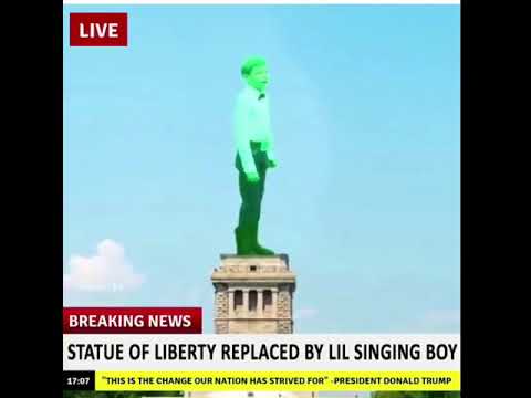Breaking news Walmart Yodel Boy is replaced by The Statue Of Liberty.