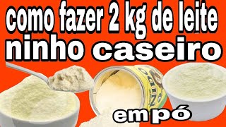 Como Fazer 2 quilos de leite em pó caseiro