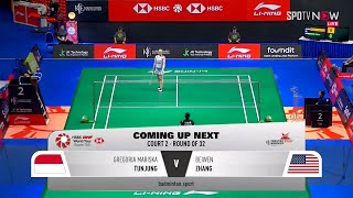 [BWF] Tunggal Putri - INA [2] vs [0] USA - Gregoria M. Tunjung vs Beiwen Zhang | Singapore Open 2024