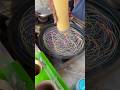 diputar melingkar sampai membentuk jaring laba laba warna warni