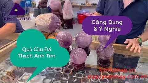 [ Kho Đá Quý Kim Tự Tháp ] Quả Cầu Đá Thạch Anh Tím Tác Dụng Nhiệm Màu Đem Đến Cho Người Sử Dụng