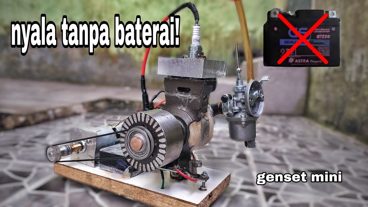 Mesin 2 Tak mini tanpa baterai dan pasang starter! 😱