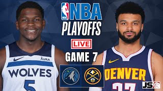 Minnesota Timberwolves vs Denver Nuggets Game 7 | NBA Live Scoreboard