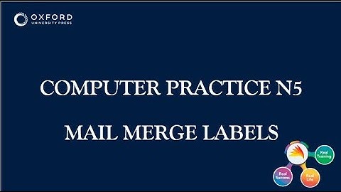 COMPUTER PRACTICE N5 MAIL MERGE LABEL MICROSOFT LABEL VENDOR N5