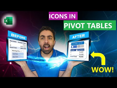 Excel Pivot Table and SLICER with ICONS 🦸 - Impress your boss with Nice Formatting!