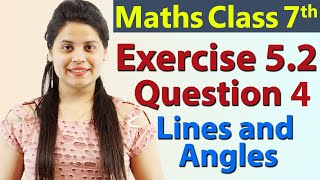 Q 4, Ex 5.2 - Lines and Angles - Chapter 5 - Maths Class 7th - NCERT