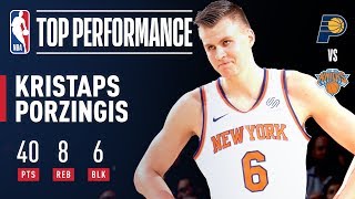 Porzingis Tallies A Career High With 40 Points AND 6 Blocks vs. The Pacers