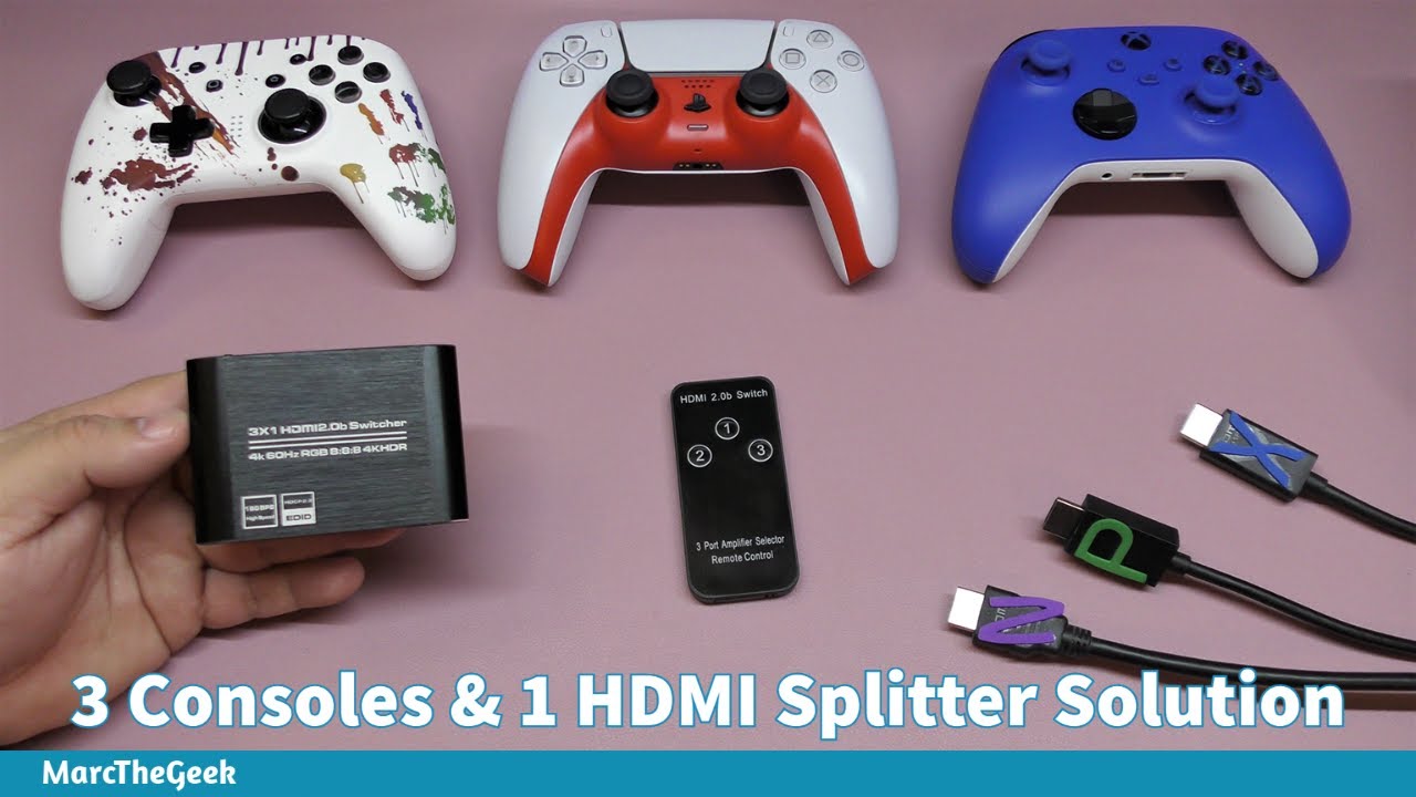 3 Consoles & 1 HDMI Splitter Solution