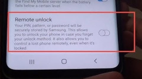 Samsung Galaxy S9: How to Enable / Disable Remote Unlock