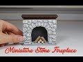 DIY Miniature Stone Fireplace // Minyatür Taş Şömine // Dollhouse Tutorial