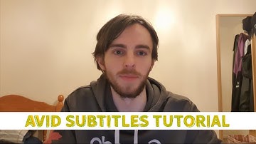 Avid Subtitles Tutorial