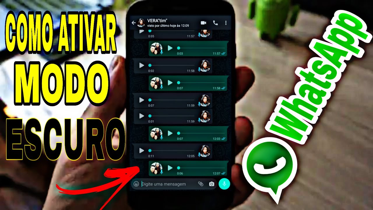 Como ativar modo escuro no Whatsapp ( TUTORIAL). - YouTube