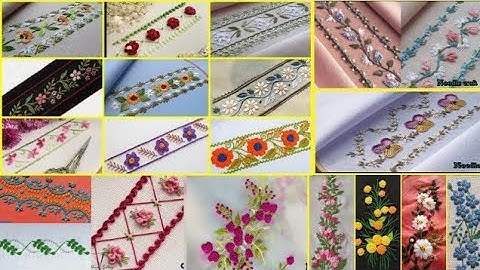 Attractive Hand Embroidery Design| border embroidery‎ Easy Simple Border Line Stitch for Beginners.