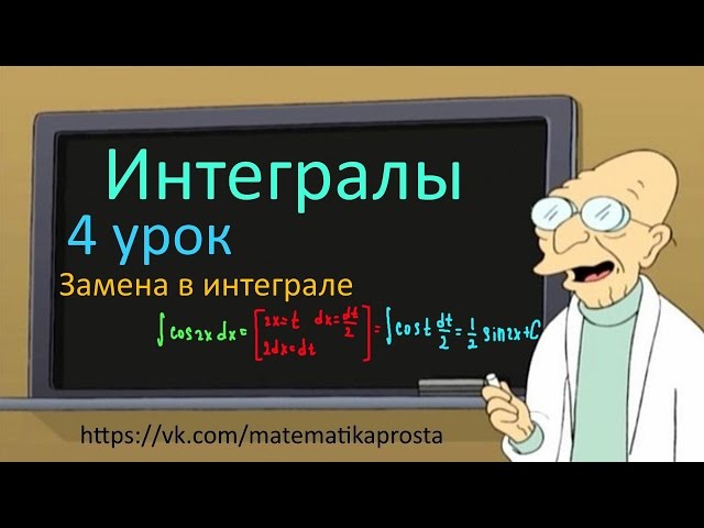 Интегралы. Замена переменной в интеграле. (Интегралы для чайников 4 урок)