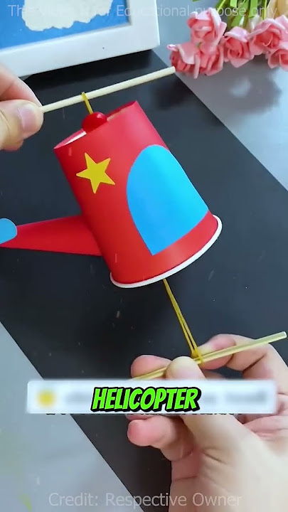 DIY Flying Cup Helicopter! 🚁🛠️✨