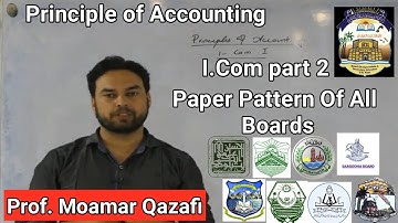 I. Com Part 2 Accounting Syllabus and Paper Pattern part 2