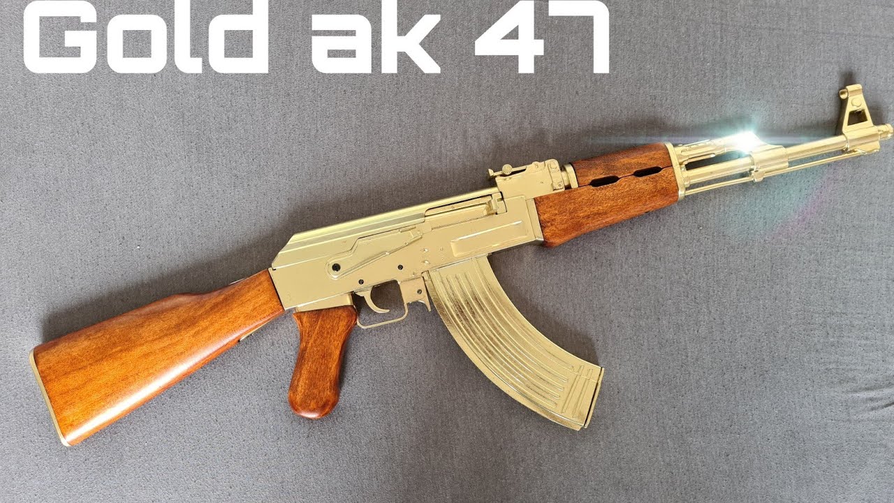 Gold Ak 47 For Decoration Youtube