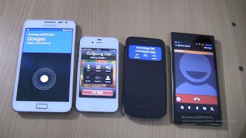 Incoming call&Outgoing call at the Same time Samsung  Note1 Android 7+S4 mini Android 11 +4S+Doogee