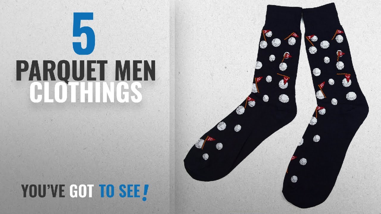 Top 10 Parquet Men Clothings [ Winter 2018 ]: Men's Fun Crew Socks, Sock Size 10-13 / Shoe Size