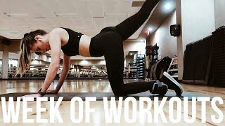 FULL WEEK OF WORKOUTS | Monday - Friday Fitness Routine (vlog)