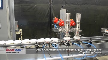 Ideal-Pak AE2-CAM Liquid Filling Machine with Manifold Cart System