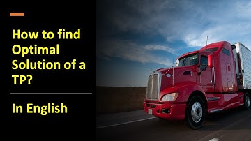 5 - Optimal Solution - MODI or UV Method - English - Madhavan SV