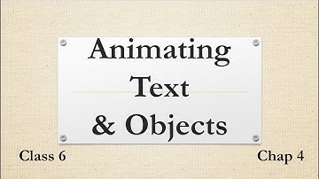 Class 6 || Computer Science ||Animating Text and Objects in PowerPoint || Part I