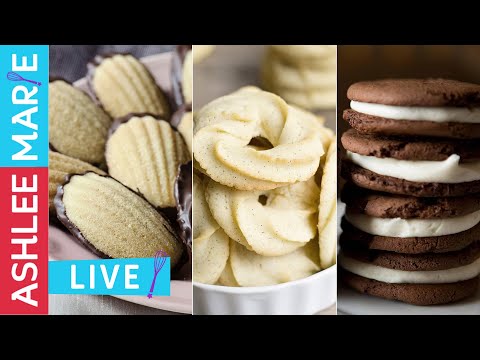 More Cookie Recipes - LIVE - Madeleines, Danish Butter cookies, Homemade Oreos