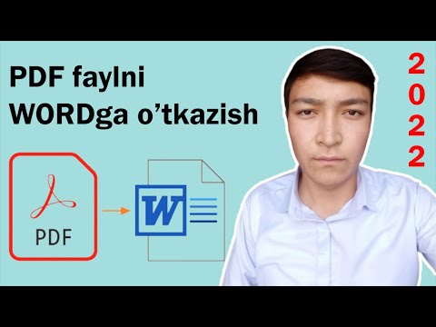 Video: Faylni PDF formatiga o'tkazishning 3 usuli