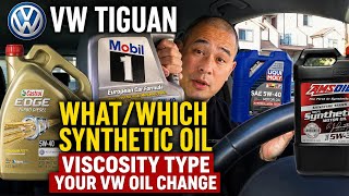 VW/Volkswagen Tiguan, What/Which Synthetic Oil Viscosity Type Your VW Oil Change