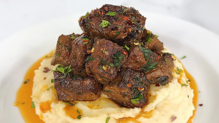 HOW TO MAKE COWBOY BUTTER STEAK BITES WITH MASHED POTATOES!