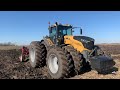 Challenger 1050 Tractor Pulling a 14 Bottom Plow in Illinois
