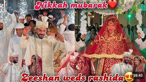 Zeeshan wed's Rashida😍| Nikah mubarak |#fokatsarmy#fokats#abreshkhan#zeeshankhan#trends