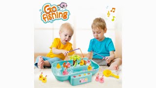 Kids Fishing Toys Electric Water Cycle Music Light Baby Bath Toys Child Game Play Fish Outdoor Toys