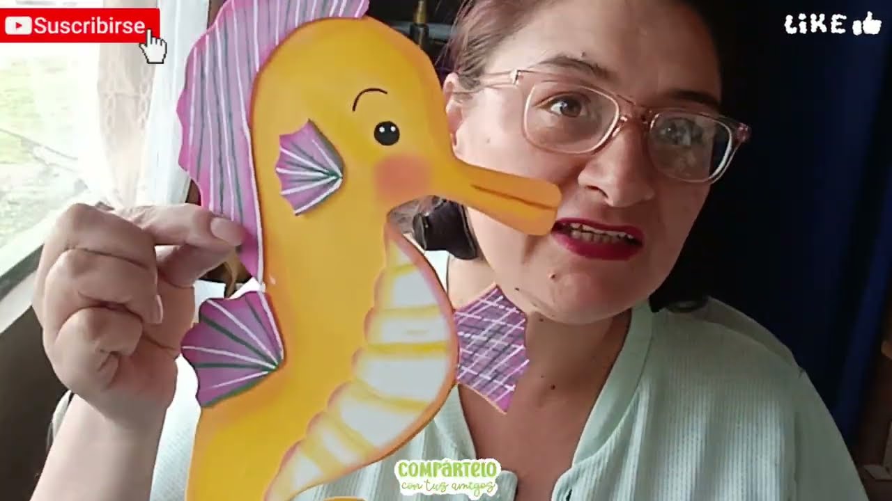 Cómo hacer un  caballito de mar en foamy 