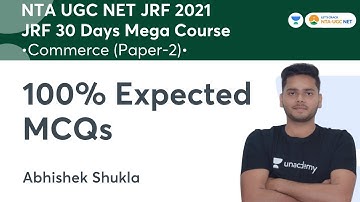 100% Expected MCQs | NTA UGC NET-JRF 2021 | Commerce | Abhishek Shukla