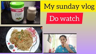 my sunday vlog || protien shake? for hormonal immabance and pcos || veg soft noodles recepie? ||  ?