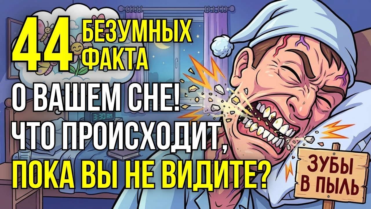 44 СТРАШНЫХ факта о сне: Что делает ваше тело, пока вы не видите?