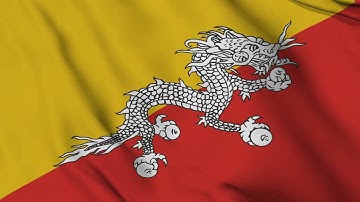 The BHUTAN Flag Waving in the wind - flag animation - motion background - Full HD By. Blonksong