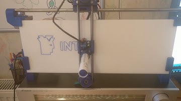 Whiteboard drawing robot in action
