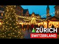Zurich Christmas Market Walk 2025 | Illuminarium, Singing Tree &amp; More | 4K Walking Tour, Switzerland