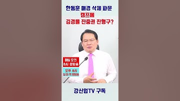 한동훈 매경 기사 삭제 파문  /  캠프에 김경율 진중권 진형구?